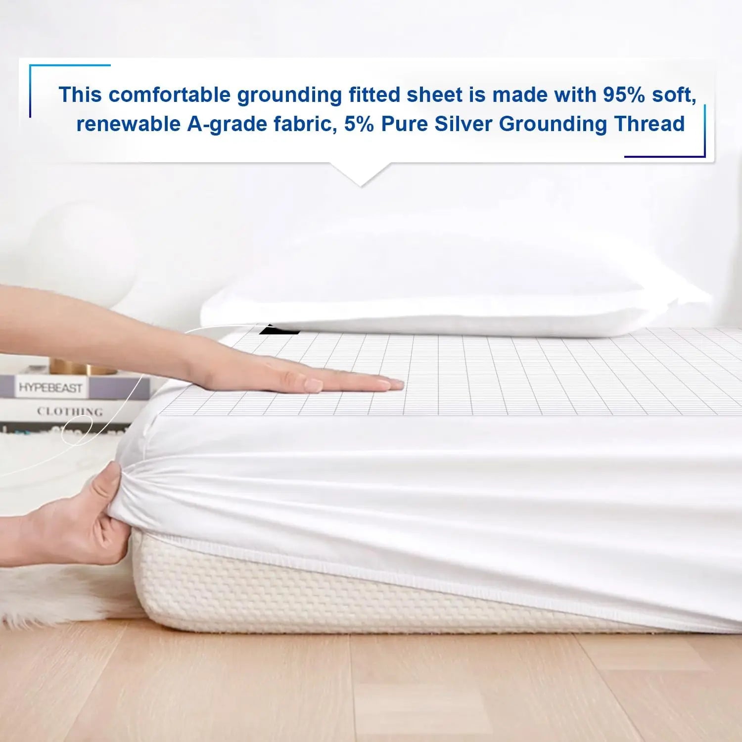 Grounding Fitted Sheet | Organic Cotton & Silver Fiber