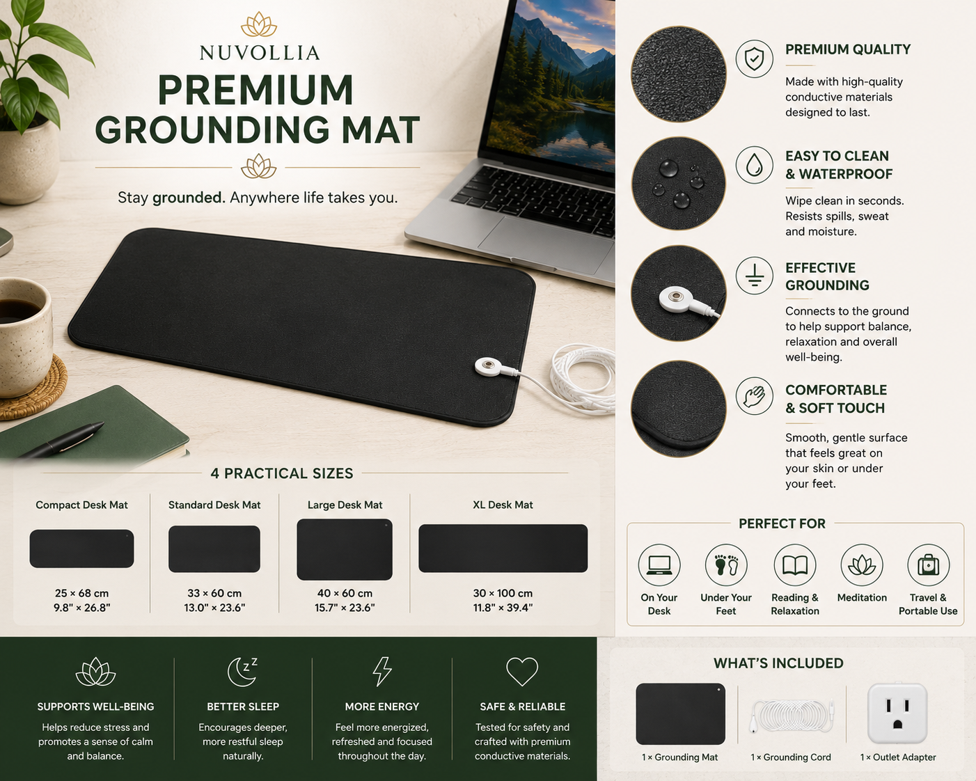 Nuvollia™ Premium Grounding Mat