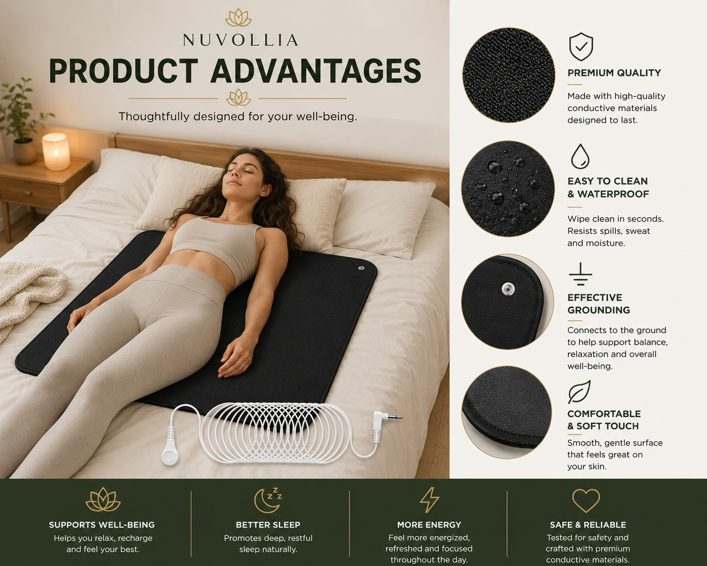 Nuvollia™ Premium Grounding Body (Yoga) Mat