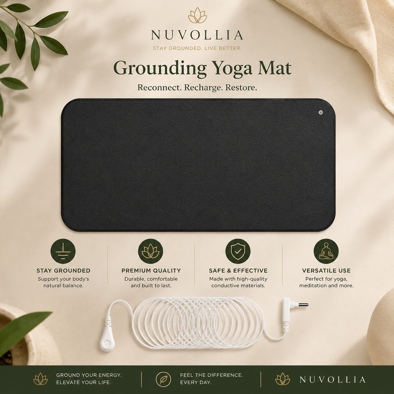 Nuvollia™ Premium Grounding Body (Yoga) Mat